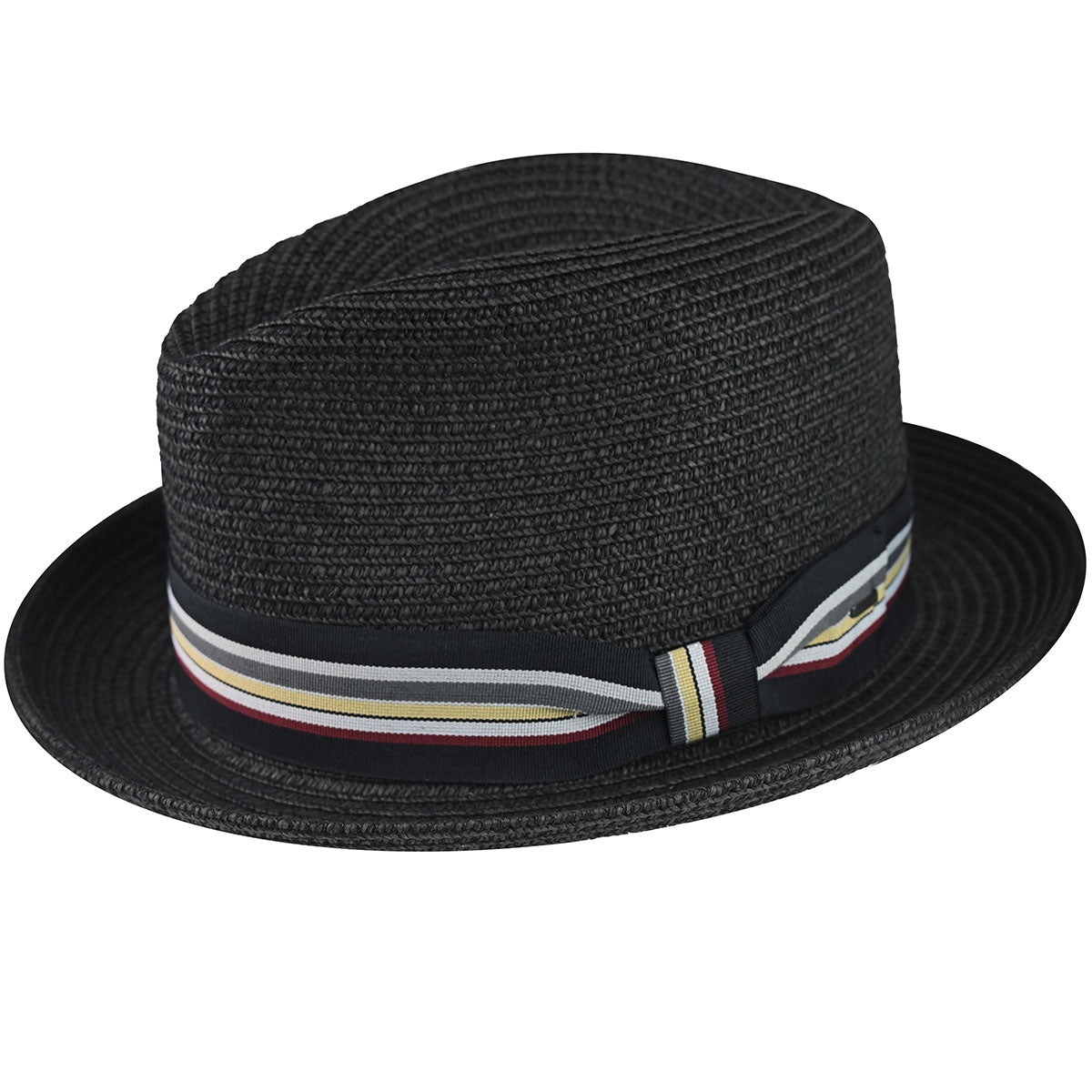 Bailey Hats Salem Fedora - Classic Toyo Braid with Striped Band