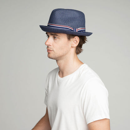 Bailey Hats Salem Fedora - Classic Toyo Braid with Striped Band