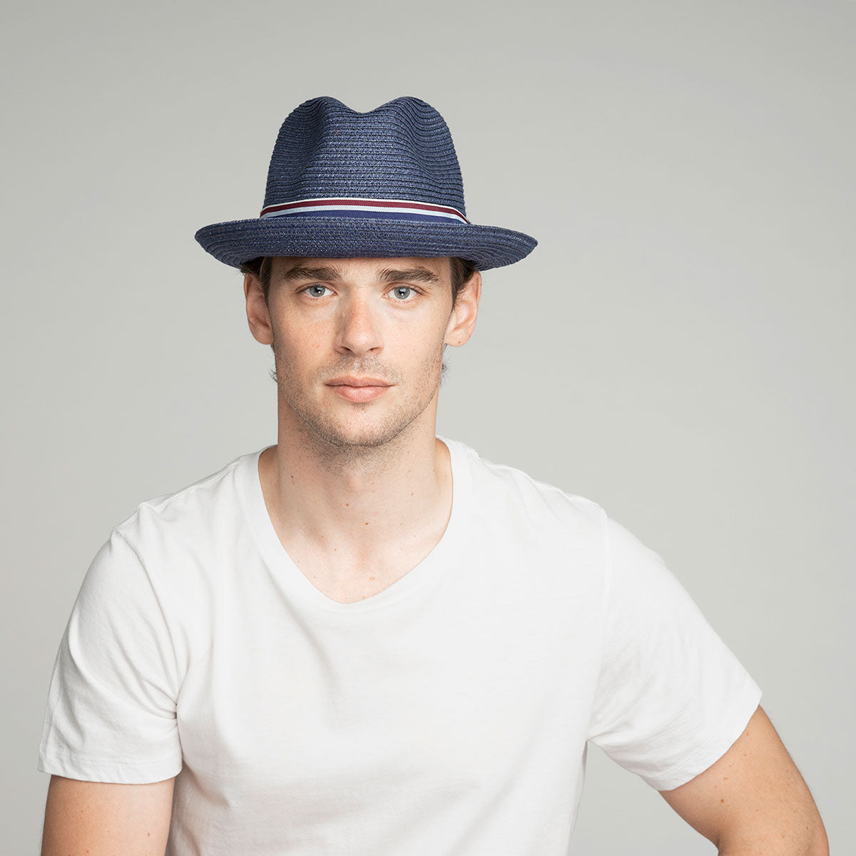 Bailey Hats Salem Fedora - Classic Toyo Braid with Striped Band
