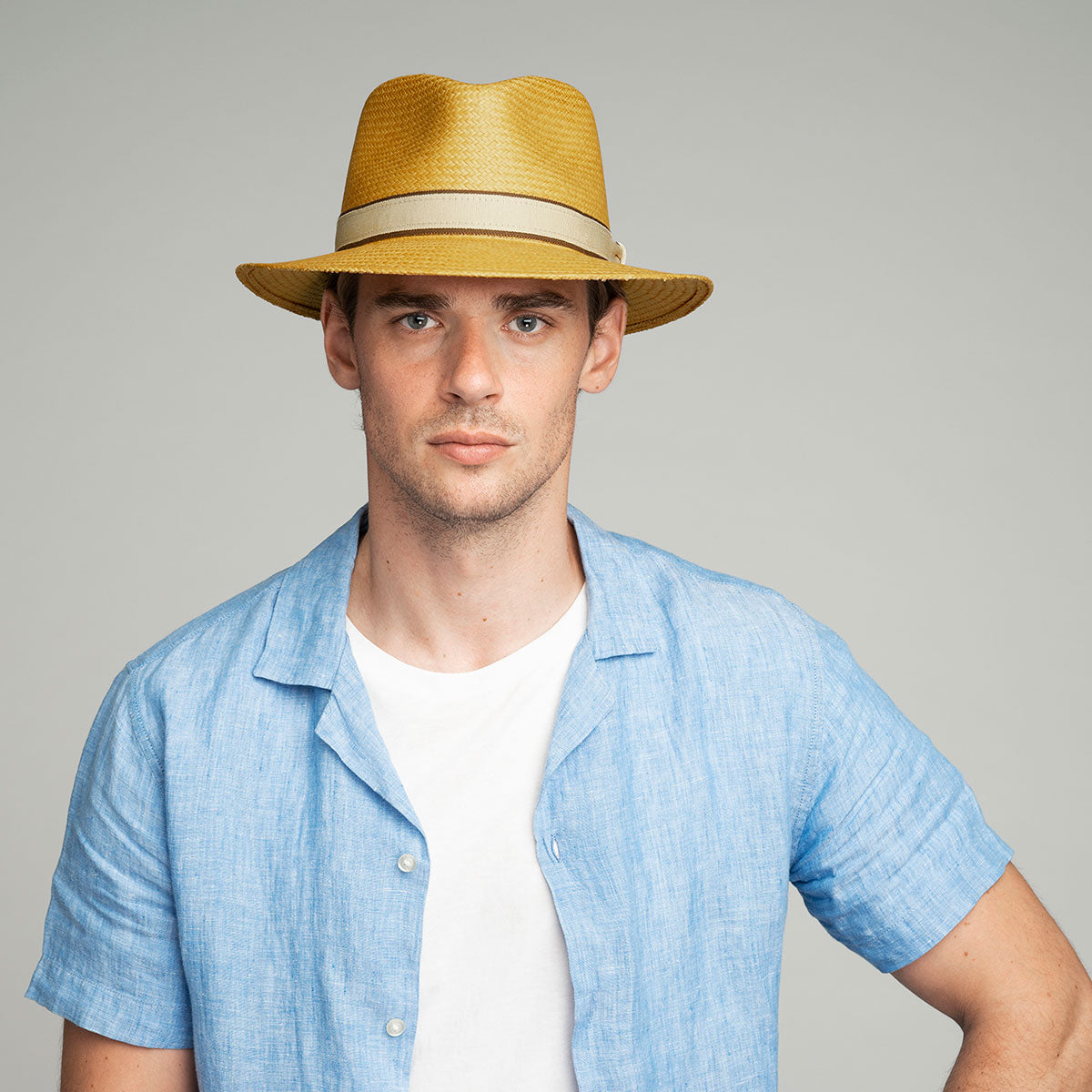 Brooks Panama Fedora - Genuine Ecuador Toquilla Straw Hat